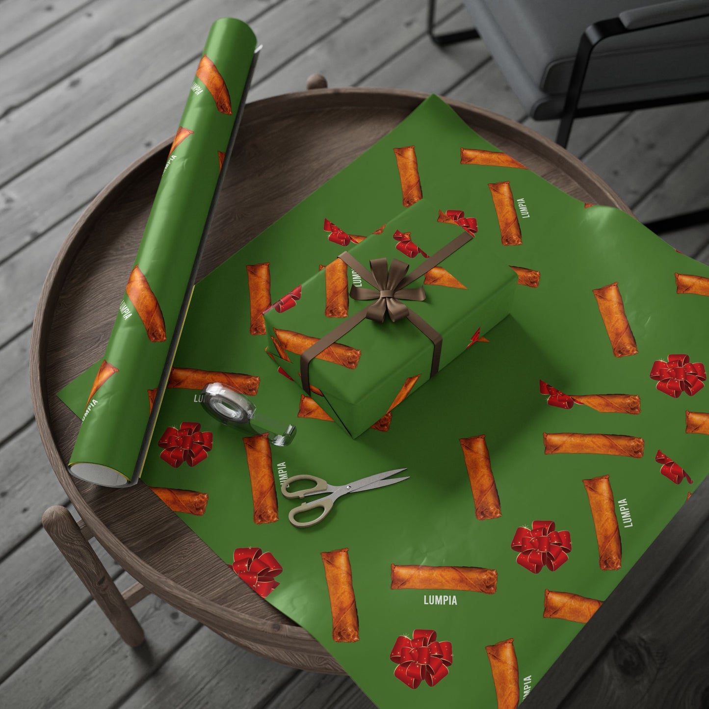 Filipino Lumpia Gift Wrap | Funny Gift Wrap, Food Wrapping Paper, Lumpia Wrapping Paper, Filipino gift wrap