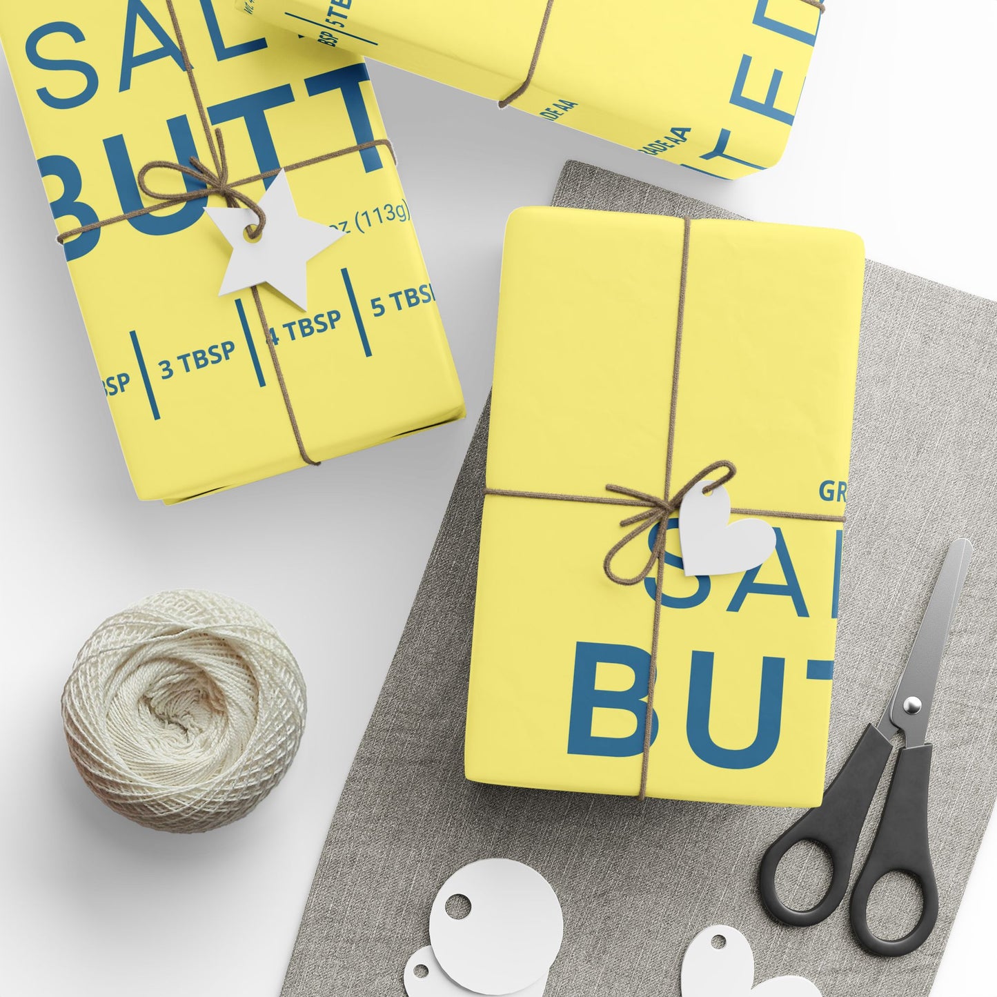 Butter Gift Wrap | Funny Gift Wrap, Butter Wrapping Paper, Cooking gift wrap, funny gift wrap, gifts for her, Cute gift wrap