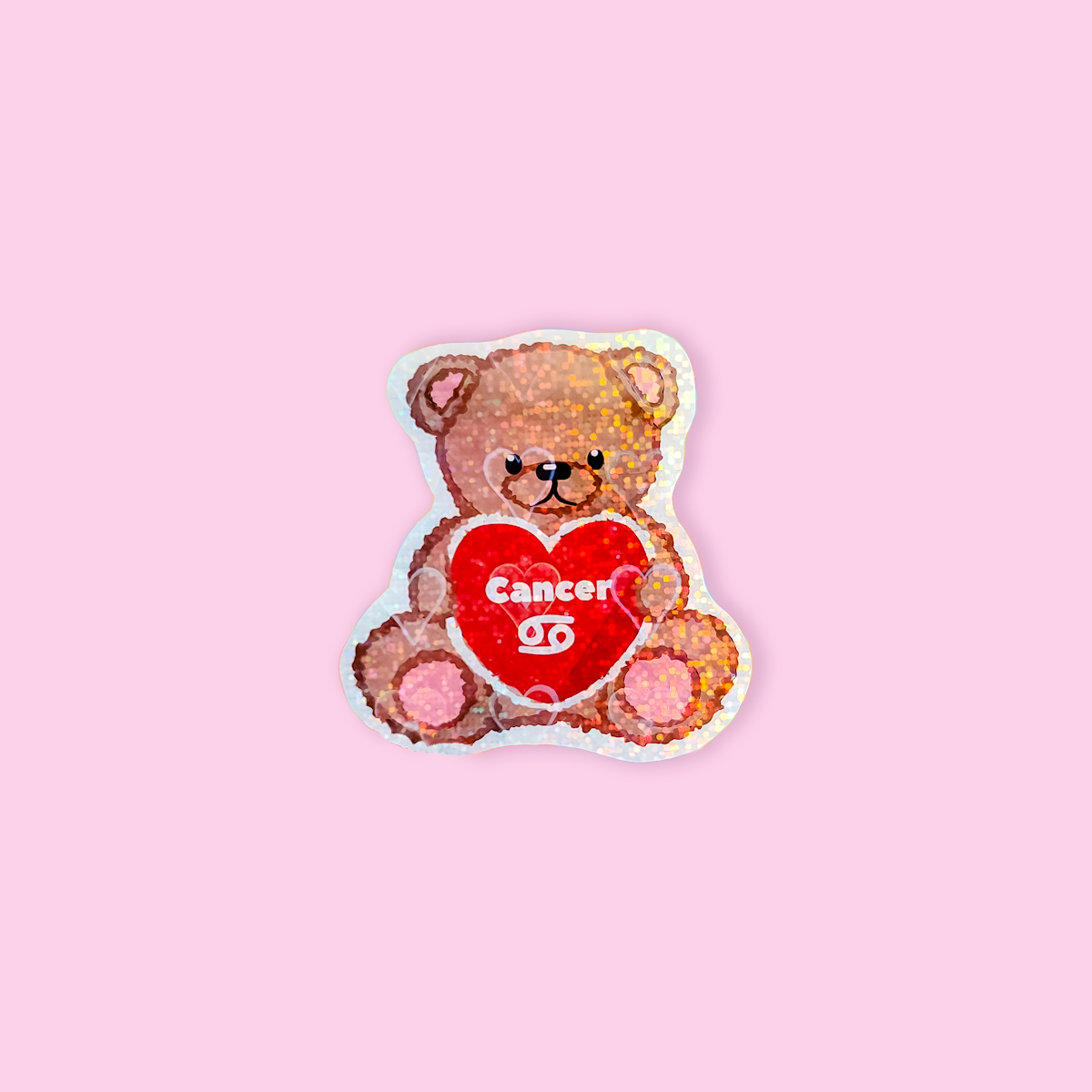 Cancer Zodiac Teddy Bear Sticker