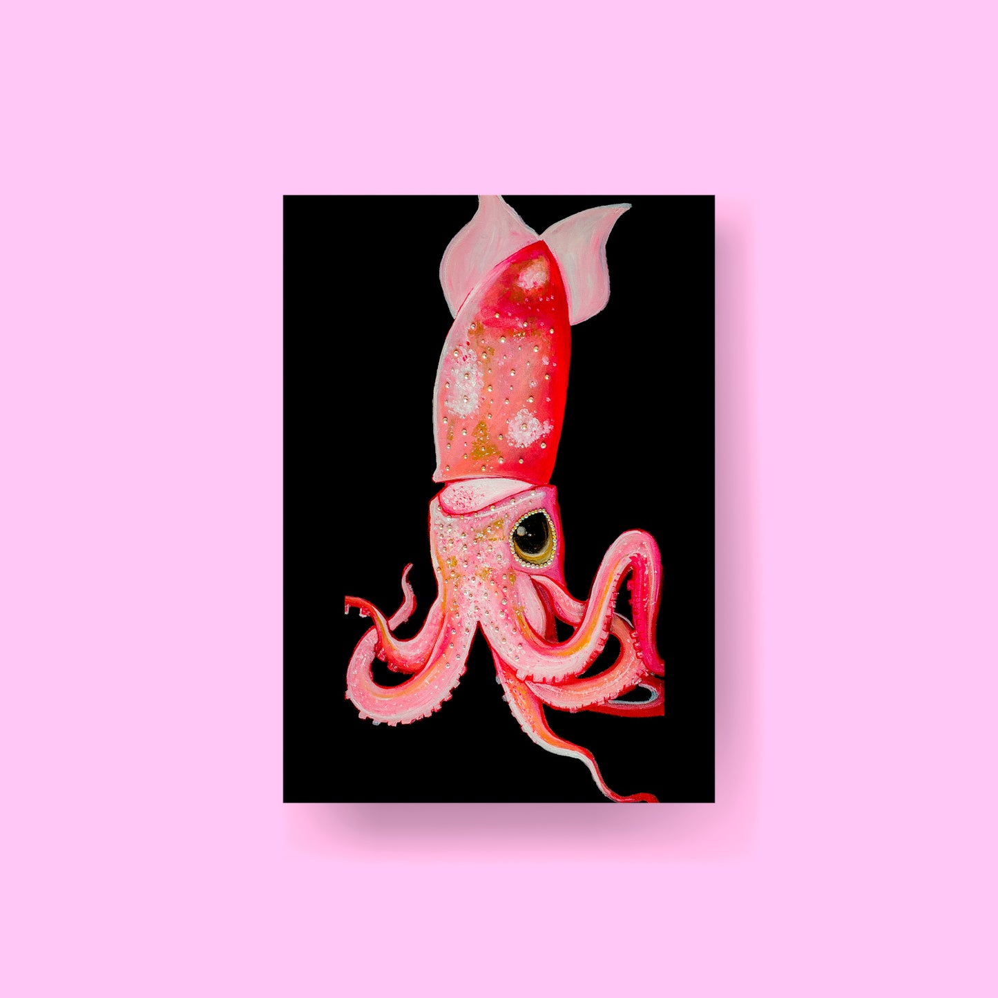 Strawberry Jewel Squid Sticker