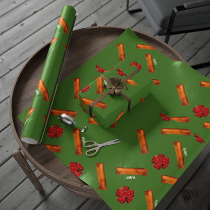 Filipino Lumpia Gift Wrap | Funny Gift Wrap, Food Wrapping Paper, Lumpia Wrapping Paper, Filipino gift wrap