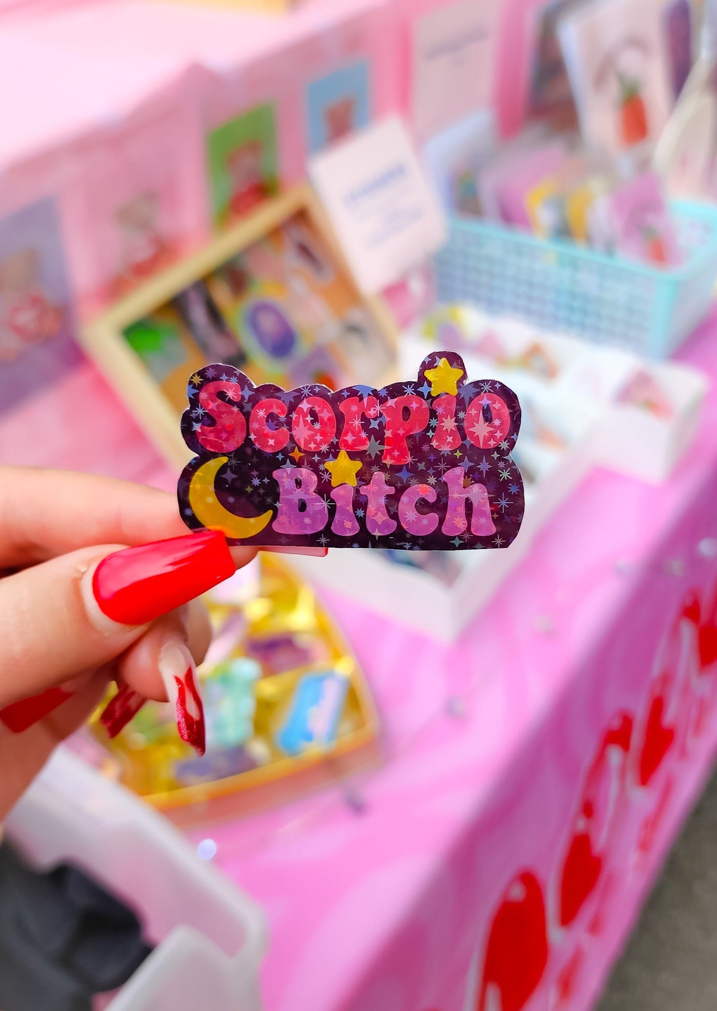 Scorpio Bitch Holographic Zodiac Astrology Sticker