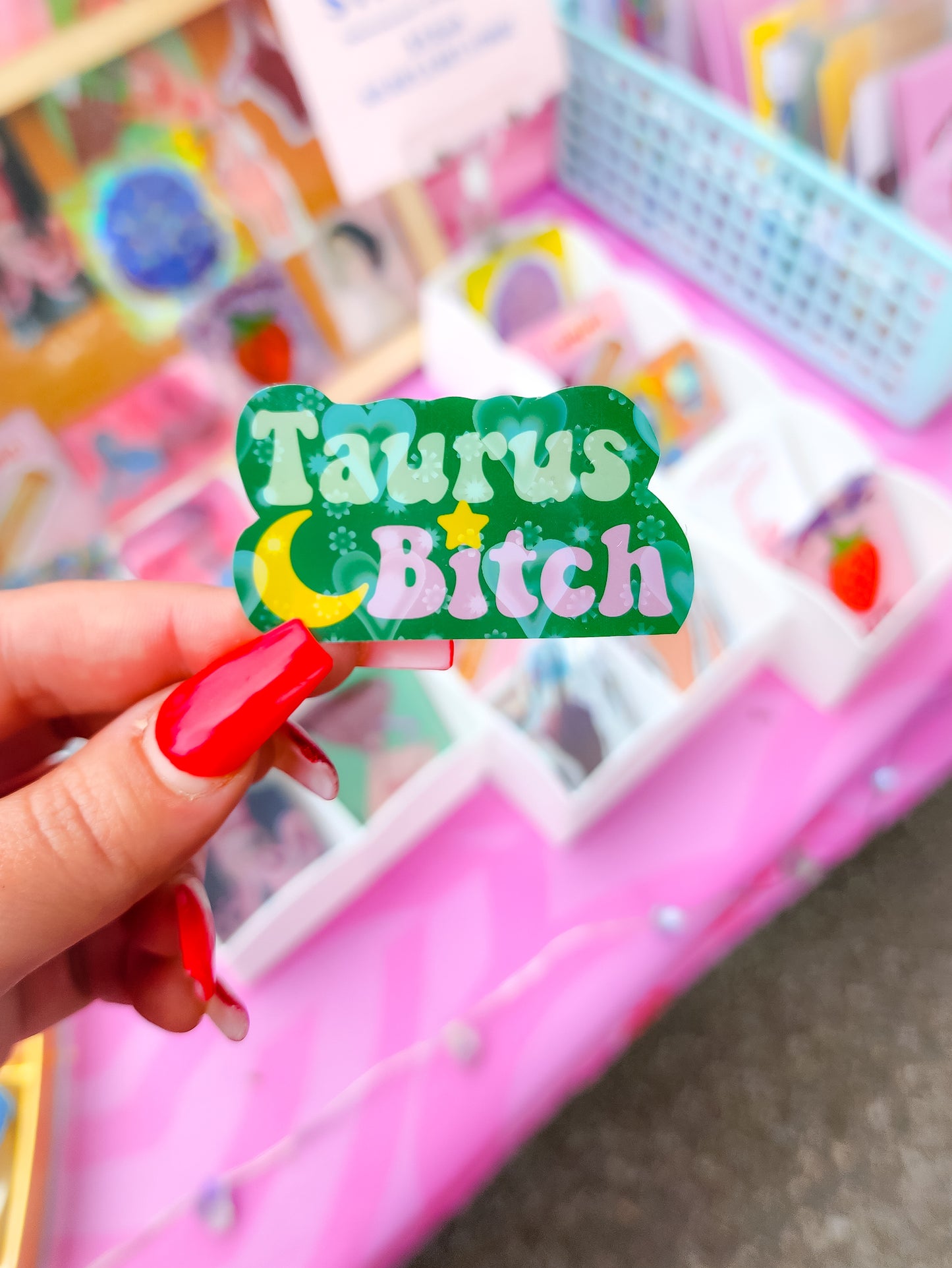 Taurus Bitch Holographic Zodiac Astrology Sticker