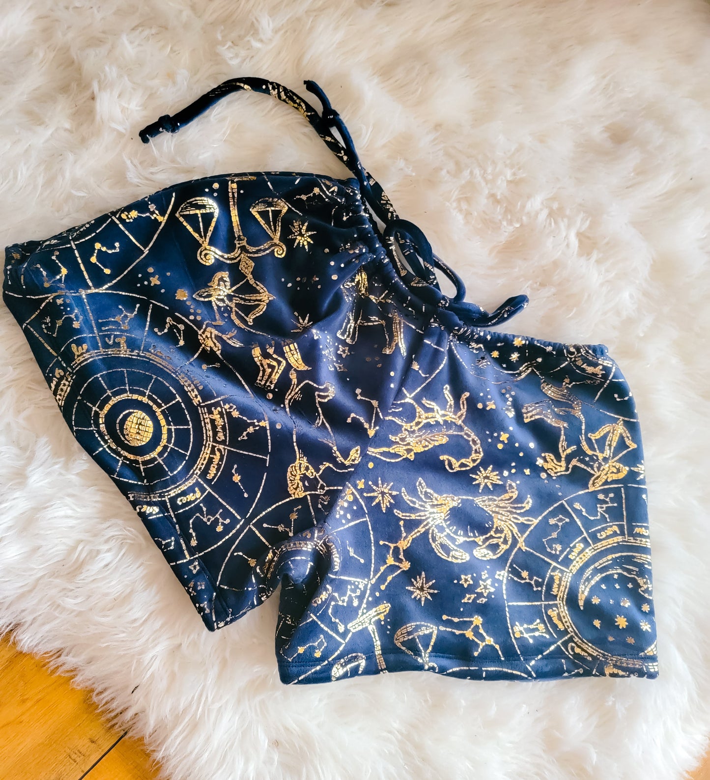 Zodiac Gold Foil Lounge Shorts